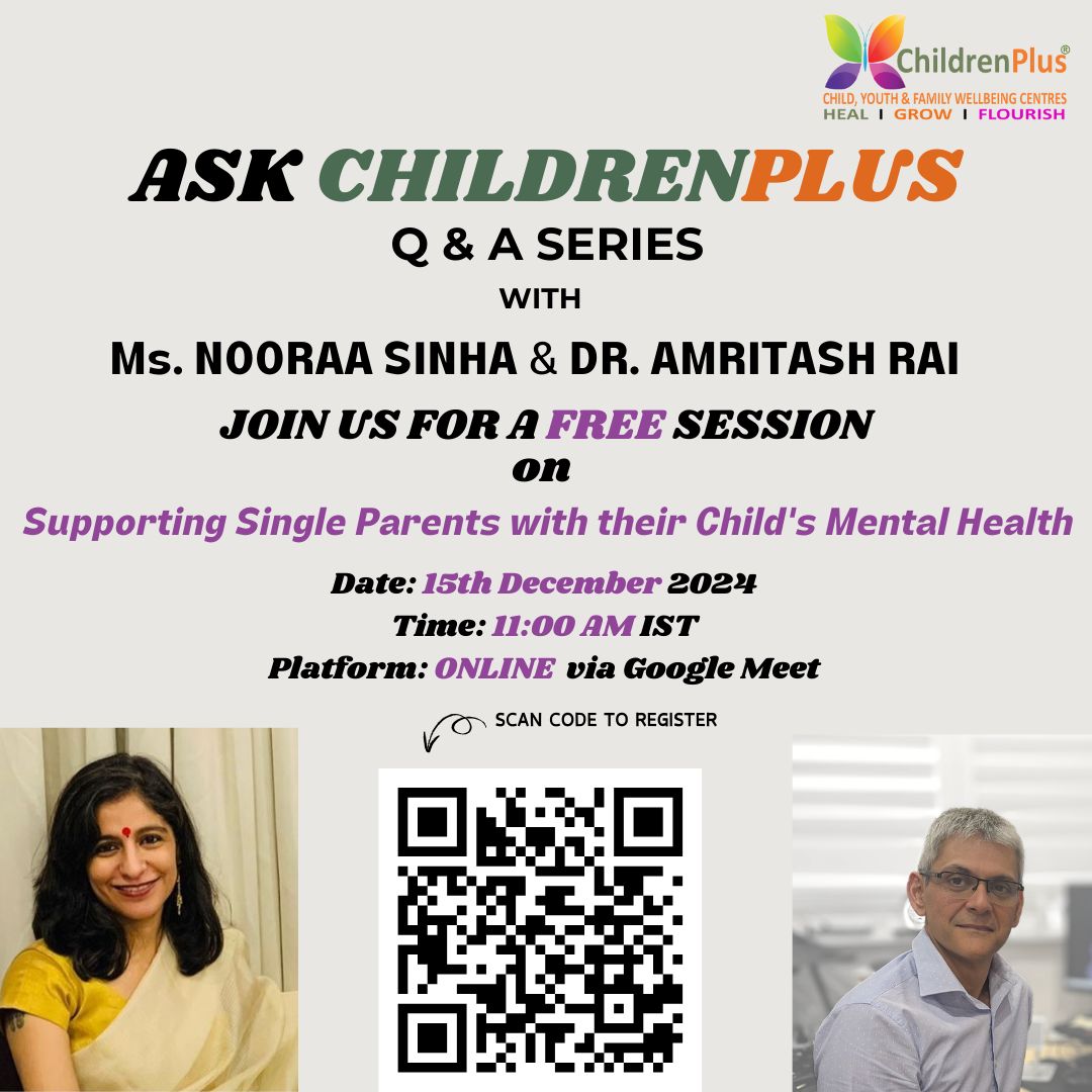 Poster with information about Ask ChildrenPlus with details of date, time, speakers and registration details